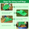 2 Pack Leaf Collector Bags with Dustpan Design, Portable Pop