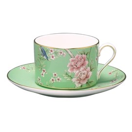 Narumi 97179-54727 Queen's Garden Cup Saucer, 9.5 fl oz (270 cc), Floral, Modern and Classical Pattern, Tea & Coffee, Cup & Saucer, Cute, Stylish, Present, Gift Box Included