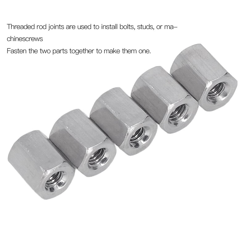 Pack of 20 Long Nuts M4 x 0.7 x 8