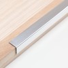 Trimold Matte Silver Aluminum Peel and Stick L Molding Corner
