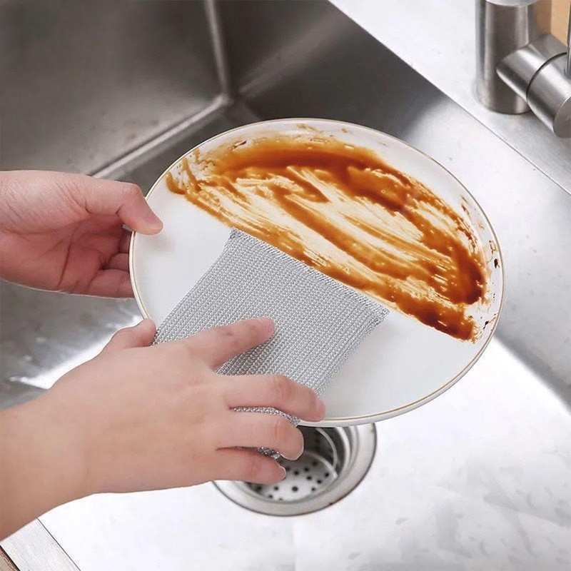 VEHYEGOI 12-Piece Wire Cloth Wire Brushes, Scouring Pads, Scrubbers, Scratch-Free