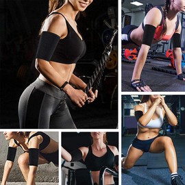 Recortadores de Brazos para Mujeres Sauna Bandas de Sudor Brazo Ajustable Entrenador de Brazos Mangas de Tóner para Entrenamiento Deportivo (Plata)