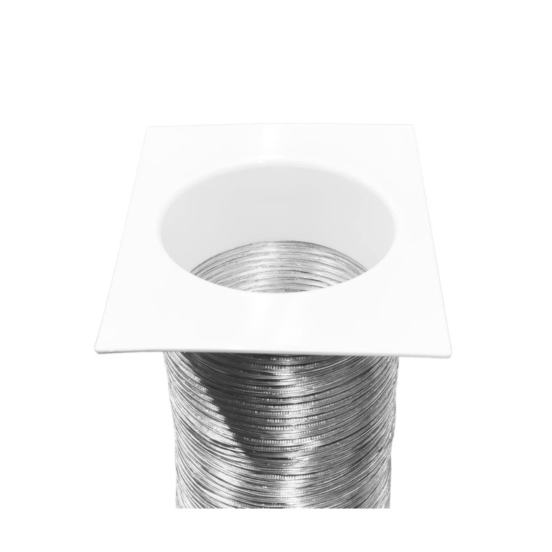 H&C VENT Diameter 120 mm Plastic PVC Duct Connector Flange,