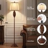 Luvkczc Vintage Floor Lamp - Brown Carved Resin with Hollow
