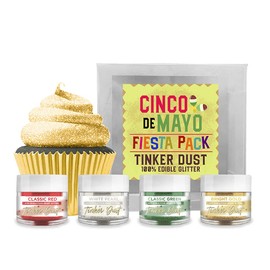 BAKELL Edible Tinker Dust 4 PC Cinco de Mayo Combo Pack (5 Gram Jars) | TINKER DUST Edible Powder | KOSHER Certified Paint, Powder & Dust | 100% Edible & Food Grade | Cakes, Drinks, Vegan