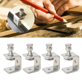 Set of 4 C-Clamp Set C-Clamp with Wide Jaw Openings Heavy Duty C-Clamp Stainless Steel Heavy Duty Clamp Woodworking Fixture Clamp 304 Stainless Steel Heavy Duty Clamp