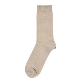 Fukusuke 3FY08WQ Fun, Soft Style, Thermal Style, Crew Length Socks, Anti-pilling, Set of 2, Fukusuke Men's, Beige, 25.0-27.0 cm