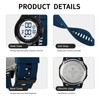 Dayllon Metal Case Ultra-Thin Minimalist Sports Digital Watch for Men
