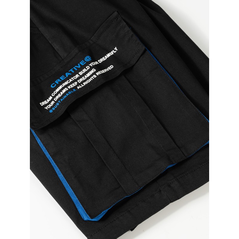 YoungSoul Boys' Shorts, Cargo Shorts, Summer Shorts - Black ,