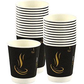 Sterling Ventures Catergold Strong Disposable Coffee Ripple Paper Cups (8oz 25pk)