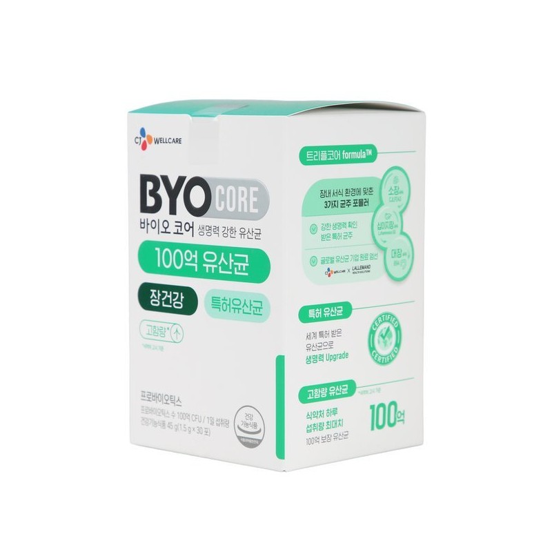 Biocore CJ 바이오코어 건강한 생 유산균 100억 45g(1.5gx30포) CJ BioCore