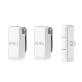 Rode Wireless Micro Wireless Microphone System Light-ning White for iOS Smartphones with Keepdrum Microfibre Cloth