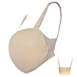 BIMEI Fake Pregnancy Belly Sponge Belly Film Props TV Series Props Spoof Costume Cosplay Lightweight (Medium, Beige)