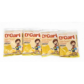 4 Pack of Gelatin Dessert D'Gari 4.2oz Packages Gelatina Sabor Artificial Flavor (4.2oz, Pineapple)