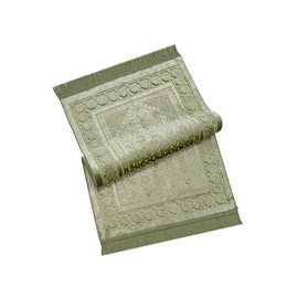 ihvan online, Soft Plush Lux Velvet Muslim Prayer Rug | Thick Janamaz | Sajadah | Soft Islamic Prayer Rug | Islamic Gifts | Prayer Carpet Mat, Elegant, Color: Green