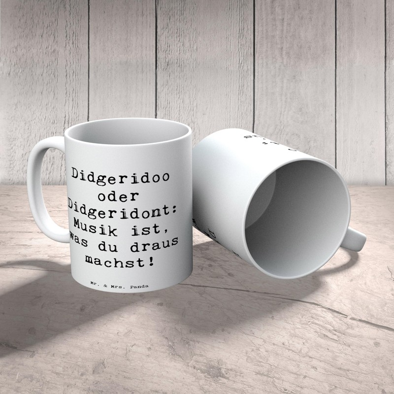 Mr. & Mrs. Panda Tasse Spruch Didgeridoo Musik - Geschenk,