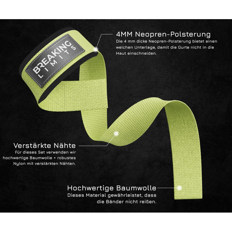 Breaking Limits Lifting Straps & Wrist Wraps for Strength Training,