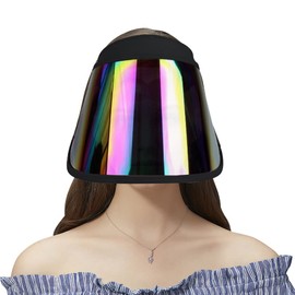 Face_Shield Protector Sun Visor Hat UV Protection Summer Sun Cap Great for Oudtoor Hiking Camping Golf Tennis Cycling Black