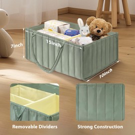 POXXU Baby Diaper Caddy Organizer and Storage,Diaper Bag,Baby Shower Gifts,Nursery Diaper Storage Bin and Car Organizer for Diapers and Baby Wipes,Newborn Essentials Must Haves