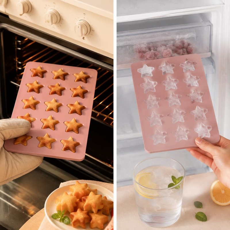 Star-Stylized Ice Cube Trays Pudding Jello Ice Tray Star