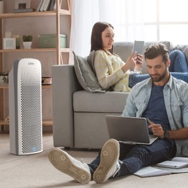 Pure Enrichment® PureZone™ Elite True HEPA Large Room Air Purifier, UV Light Sanitizer, Air Quality Monitor, 4 Stage Filtration - Helps Destroy Bacteria, Smoke, Pollen, & Dust (White)