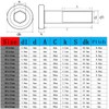 QIRUIRED 5 Pcs M6 x 25mm Hex Socket Screw Rivet