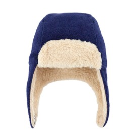 Zutano Cozie - Gorro de forro polar unisex para niños y niñas, para clima frío, Azul marino, 6 meses
