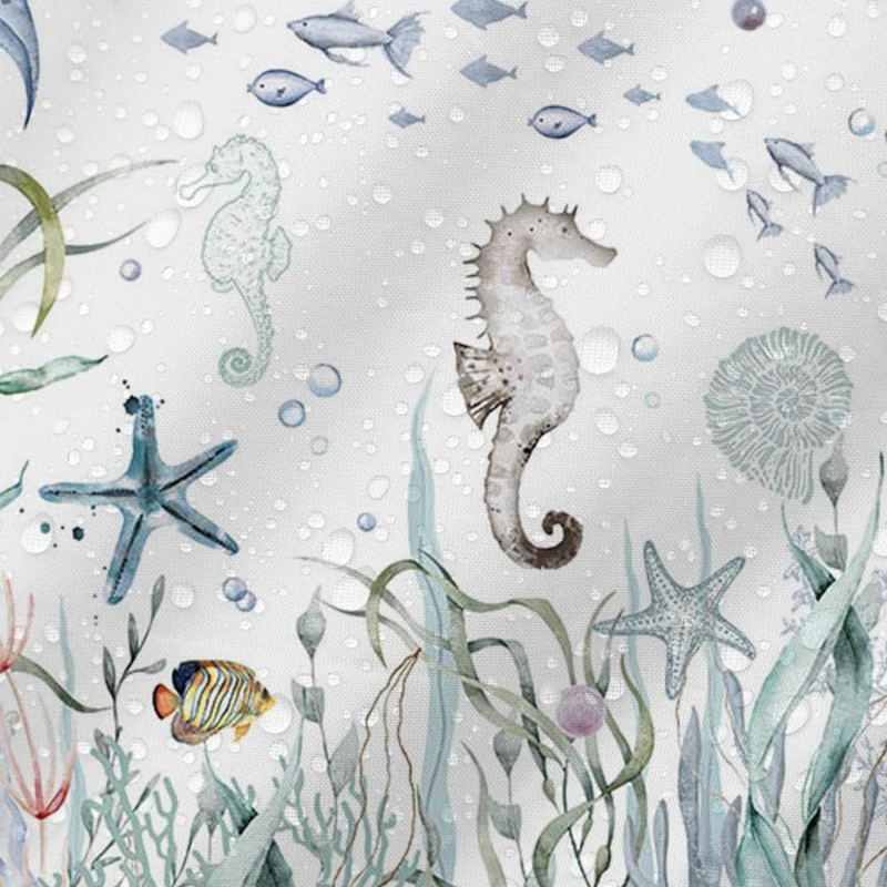 AIBIIN 180x180cm Ocean Shower Curtain Under The Sea Theme Starfish