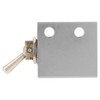 Hilitand Toggle Switch Valve, 3 Position 2 Port, Metal, Silver,