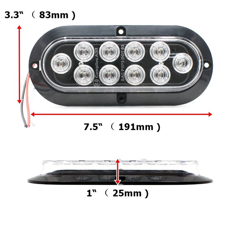TMH ( Pack of 2 6 Inch 10 LED Surface