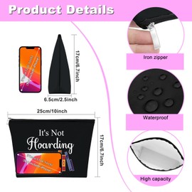 Book Lover Gifts Bibliophile Gifts Makeup Bag Reading Book Club Gift for Women Cosmetic Bag Birthday Gift for Reader Girl Book Worm Gift Bookish Gifts Librarian Gifts Travel Cosmetic Pouch（Black）