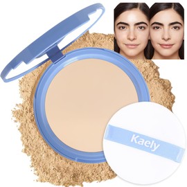 evpct Kaely Oil Control Pressed Face Powder, Get Smooth Flawless Fine Lines and Lightweight Finishing Foundation, Control Shine Long Lasting Waterproof Face Setting Powder Cosmetic, 01 Classic Ivory