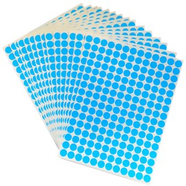 Lstycoy Round Circle Dot Stickers, 10mm Color Coding Labels, Pack of 2880pcs (Light Blue)