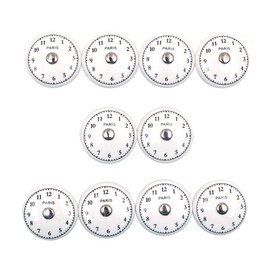 Namvo Set of 10 x The Time Ceramic Door Knobs Vintage Shabby Chic Antique Cupboard Door Handles Arabic Numerals