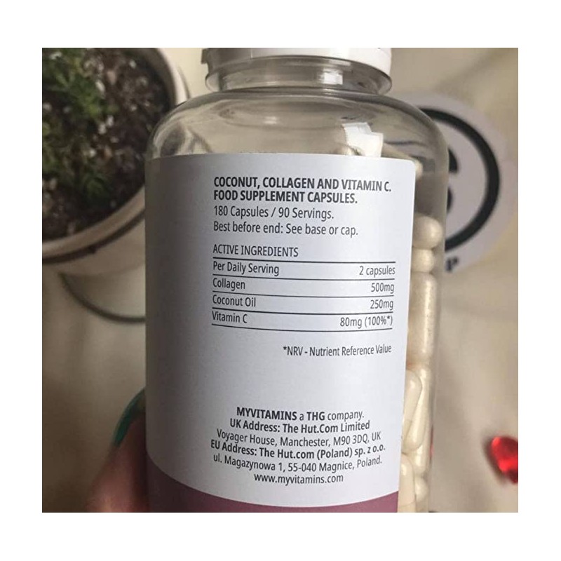 Coconut + Collagen (180 Capsules) - Myvitamins