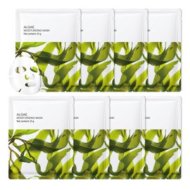 8PCS Face Masks Variety Set,Lightweight Long Lasting Hydrating Sheet Mask,Moisturizing Face Masks Set,Facial Mask Gift Set Suitable for All Skin Types（Seaweed）