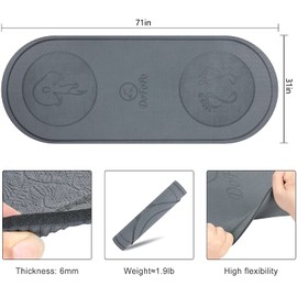 Jump Rope Mat 71"x31" Larger Non-Slip Indoor Outdoor Exercise Fitness Mat, Crossrope Jump Rope Pad, High-Density Workout Shock Absorption Jump Mat for Home Gym Flooring Concrete Jumping Rope