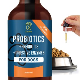 ZuvaPet Probiotics for Dogs - Dog Probiotics for Diarrhea - Natural Digestive Enzymes for Upset Stomach Relief + Gas, Constipation Health & Itch Relief - Prebiotic Pet Supplies - 120 Servings