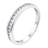 YL Stackable Ring Sterling Silver CZ Simulated Diamond Eternity Bands