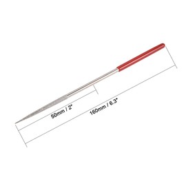 Sourcingmap 4mm x 160mm Round Diamond Needle File 150 Grit for Metal Glass Stone