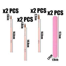 6 Nail Pens, 2 Nail Files, Apply Nail Brush, Reusable, Stroke Painting, DIY Artistic Nail Painting Props.