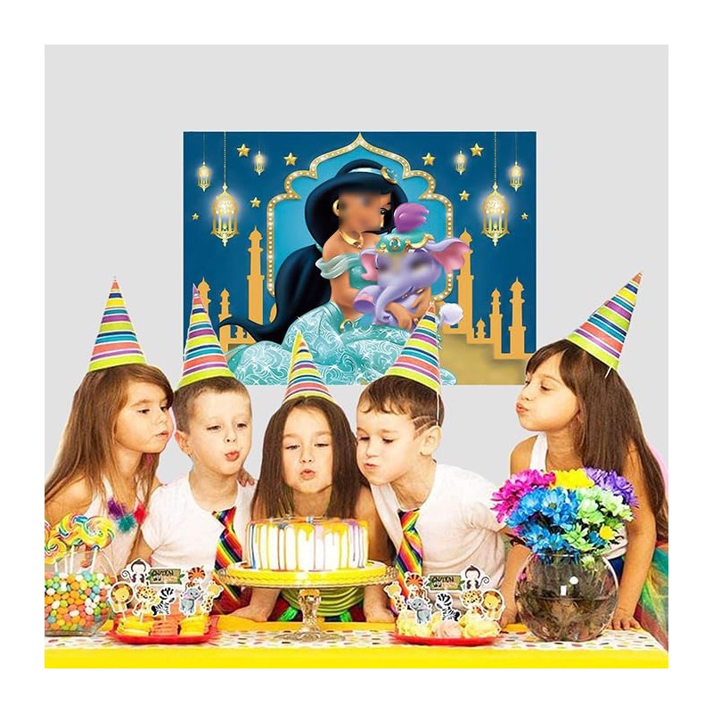 RZDQZY Princess Jasmine Photo Backdrop - Pink Fabric, Medium/Large Size,