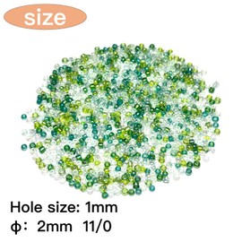 2100Pcs Glass Beads 2mm Round Seed Beads for Jewelry Making
