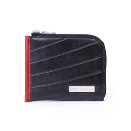 SEAL PS-163 L-Shaped Zipper Wallet, Men's, Compact, Mini Wallet, Coin Purse, Waterproof, Made in Japan, red