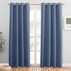 PONY DANCE Stone Blue Blackout Curtains for Living Room 94