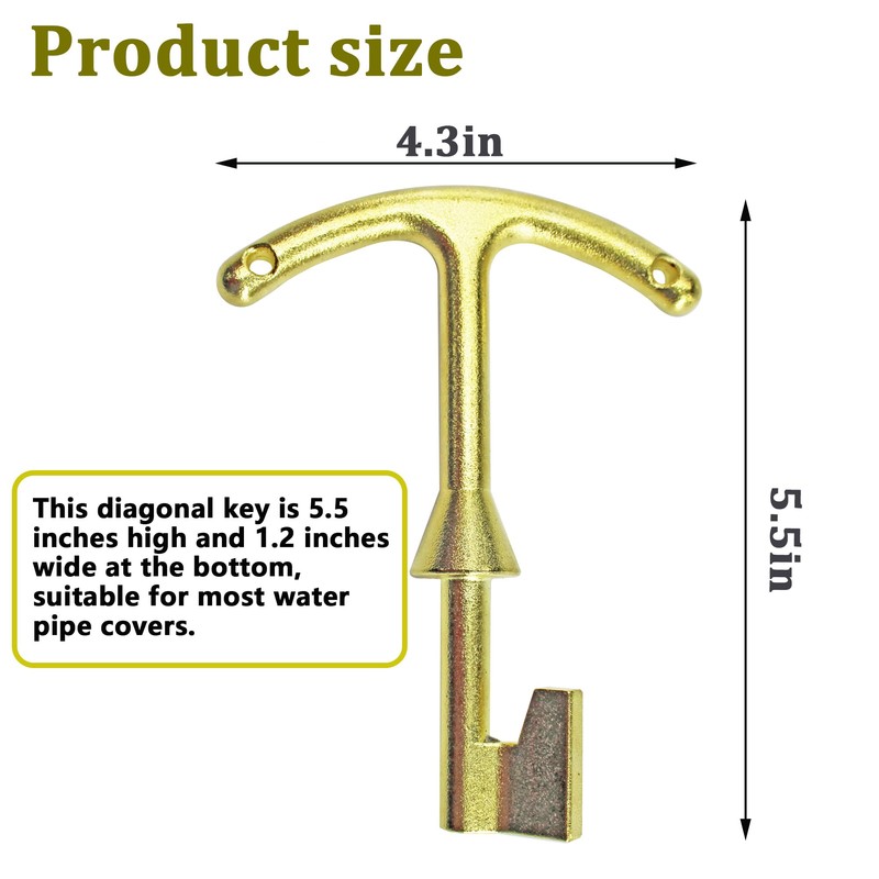 Rsoise Water Meter Box Key M07001 Water Meter Box Lid