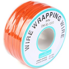 JESSINIE Orange Electronic Wire DM-30-1000 Wire Wrapping Wire 30 AWG Single Core Wire Circuit Board OK Wire 30 Gauge 250M Tinned Copper Solid Cable P/N PCB