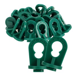 com-four® 25 x Greenhouse Clips, Holder with High Load Capacity, Hanging Devices for Greenhouse, Conservatory, Awnings, Eyelets for Greenhouse Rails, Trellis Clips (025 Clips, Green)