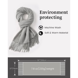 Ymomode Scarfs for Women Pashmina Shawls and Wraps for Evening Dress Bridesmaid Wedding Bridal Winter Warm Long Large Scarves