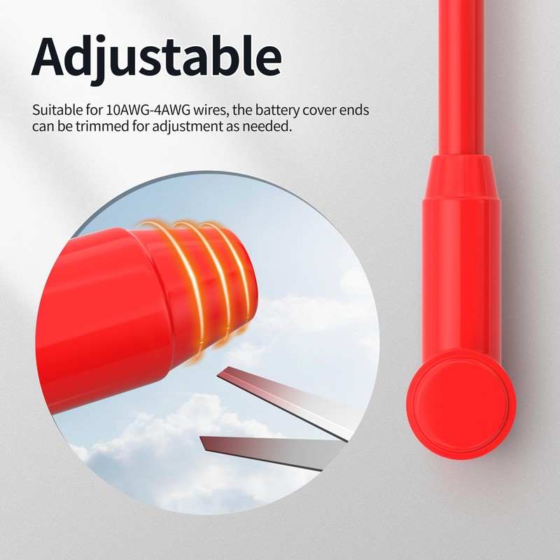 RVBOATPAT 20pcs Battery Terminal Cover Silicone Battery Terminal Protector Boot